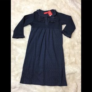 Joanna navy blue polka dot dress 3